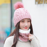 Women Winter Hats Female Winter Fleece Lined Padded Warm Keeping Knitted Hat