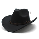 Cowboy Hats Denim Hat Woolen Bowler Hat for Women