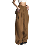Julia Fox Low Rise Trousers Retro Wide Casual Trousers