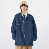 Baggy Jacket Vintage Denim Jacket Men's Autumn Leisure Baseball Uniform