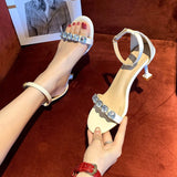 Nude Block Heel Peep Toe Sandals
