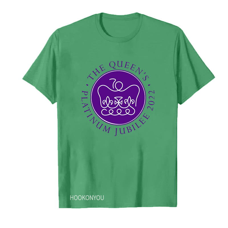 Inspired by Queen's Platinum Jubilee 2022 Elizabeth 70 Years T-shirt Logo Printed Short Sleeve T-shirt