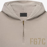 Fog Feel of God Essentials Hoodie Half Zipper Hooded Sweatshirt High Street Letter Fleece Hooded Sweater