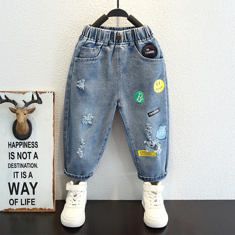 Toddler Boys Pants Boys' Jeans Spring and Autumn