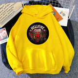 Stranger Things Hellfire Club Hoodie Stranger Things Printed Hoodie Fleece Padded Coat