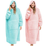 Hoodies Blankets Large Pocket Hoodie Lambswool Sherpa Blanket