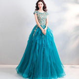 Women'S Evening Dress Ball Gown Princess Quinceanera Wedding Dresses Annual Meeting Solo Evening Dress Bel Canto Host Tulle Tutu Dress