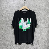 Amiri T Shirt Printed Casual Hip Hop round Neck Short Sleeve T-shirt