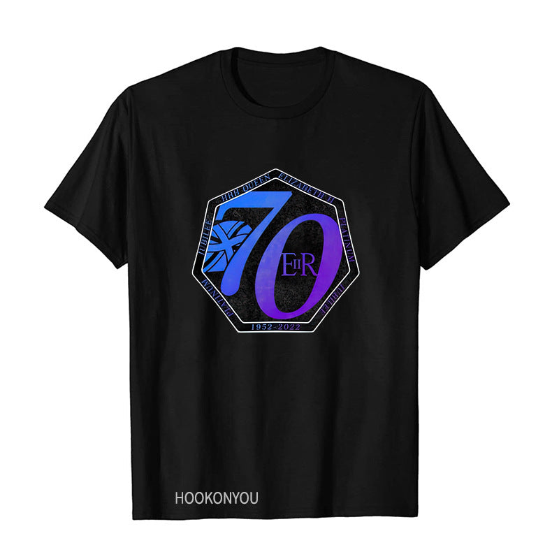 Inspired by Queen's Platinum Jubilee 2022 Elizabeth 70 Years T-shirt Casual Fashionable