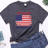 Let's Go Brandon T Shirt Women's Top Printed Short Sleeve T-shirt Women