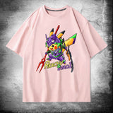 Men and Women Pokemon Pikachu T Shirt New Century Gospel Warrior Eva Cotton Short Sleeve T-shirt