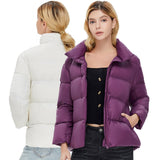 Women Winter Coats Puffer Jacket Down Coat Fall/Winter Down Jacket Female Stand Collar White Duck Down Coat