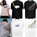 Cactus Jack McDonalds Shirt Travis Scott Cactus Jack Letter Puff Print Short Sleeve T-shirt