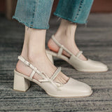 Nude Block Heel Peep Toe Sandals