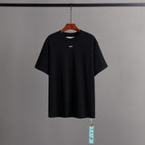 Off Whtie T Shirts Snowflake Arrow Print Male And Female Trendy Brand Short Sleeve