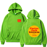 Cactus Jack McDonalds Hoodie Printed Hoodie Hip Hop Men and Women Couple Sweater