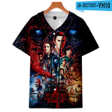 Hellfire Club Shirt Stranger Things Season 4 Hellfire Club Short Sleeve Baseball Uniform
