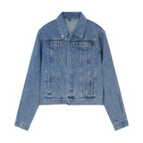 Paisley Denim Jacket Men's Loose Denim Jacket Coat