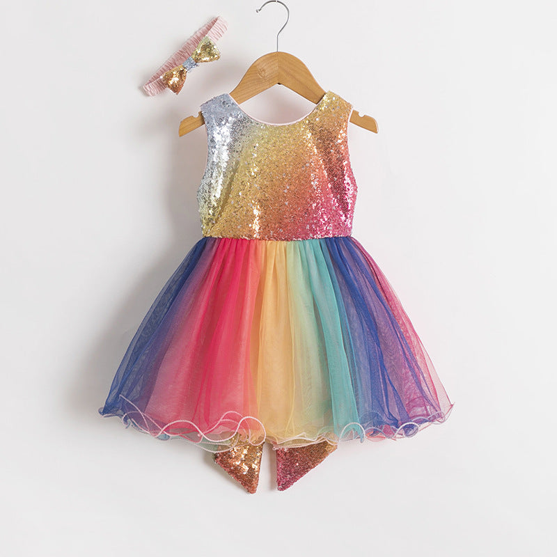 Toddler Girls Sequin Gown Dress Girls Sequins Dress Baby Princess Dress Children's Dress