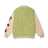 The Bears Varsity Jacket Cartoon Bear Embroidery Stitching Baseball Uniform Jacket Men's Loose Lapel Flight Jacket