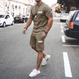 Fear of God Fog T Shirt Essentials Double Line Casual Sports Short Sleeve Shorts Suit