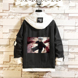 Comic Denim Jacket Men and Women Fashion Fall Winter Cowboy Sweater Coat Top