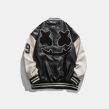 Orange Varsity Jacket Spring and Autumn Embroidered Leather Jacket Youth Men's Clothing Sports Baseball Clothing Jacket