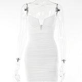 Maddy Euphoria Outfits Sexy V-neck Low-Cut Skirt Spring Hip Skirt