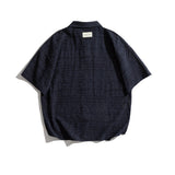 Men T-Shirt Summer Men's Lapel Shirt Casual Retro Loose Short Sleeve