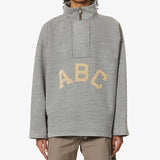Fog Fear Of God Essentials Sweatshirt Half Zip Sweatshirt ABC Flocked Printed Stand Collar Pullover