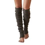 Winter Chunky Cable Thick Knit Thigh High Socks Long Stockings Boot Knitted Solid Color Bunching Socks