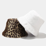 Leopard Fur Hat Autumn and Winter Fisherman Hat