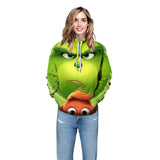 Grinch Hoodie Grinch 3D Printed plus Size Hooded Sweater Christmas