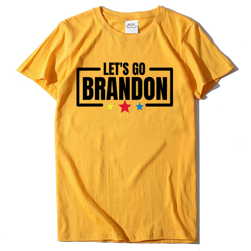 Let's Go Brandon T Shirt Letter Print Short-Sleeve T-shirt Women's Top