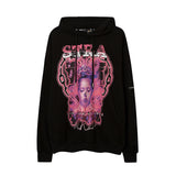 Mens Fall Outfits Portrait Printing Street Dark High Street Style Loose Hooded Sweater Couple Sports Hoodie