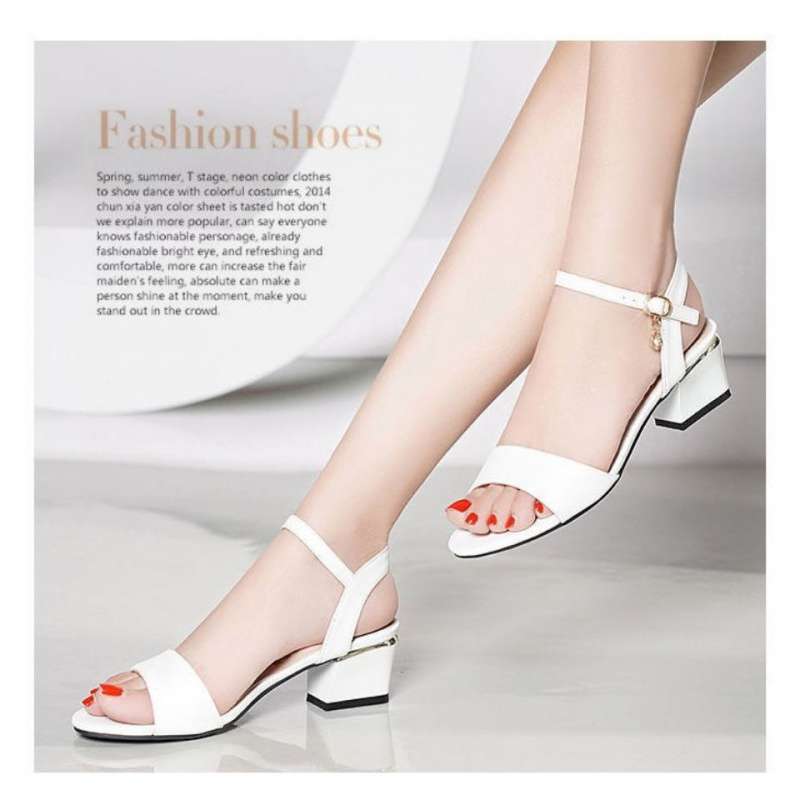 Nude Block Heel Peep Toe Sandals
