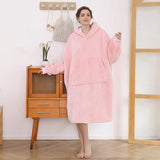 Hoodies Blankets Oversized Hoodie Flannel Pajamas Men and Women Can Wear