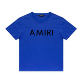 Amiri T Shirt Letter Print Casual Hip Hop round Neck Short Sleeve T-shirt