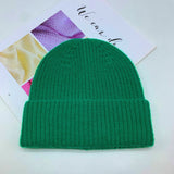Toboggan Hat Autumn and Winter Knitted Hat Pure Color Warm Keeping Sleeve Cap