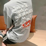 Rrr123 T Shirt Stereo Puff Print Retro Worn Looking Washed-out T-shirt