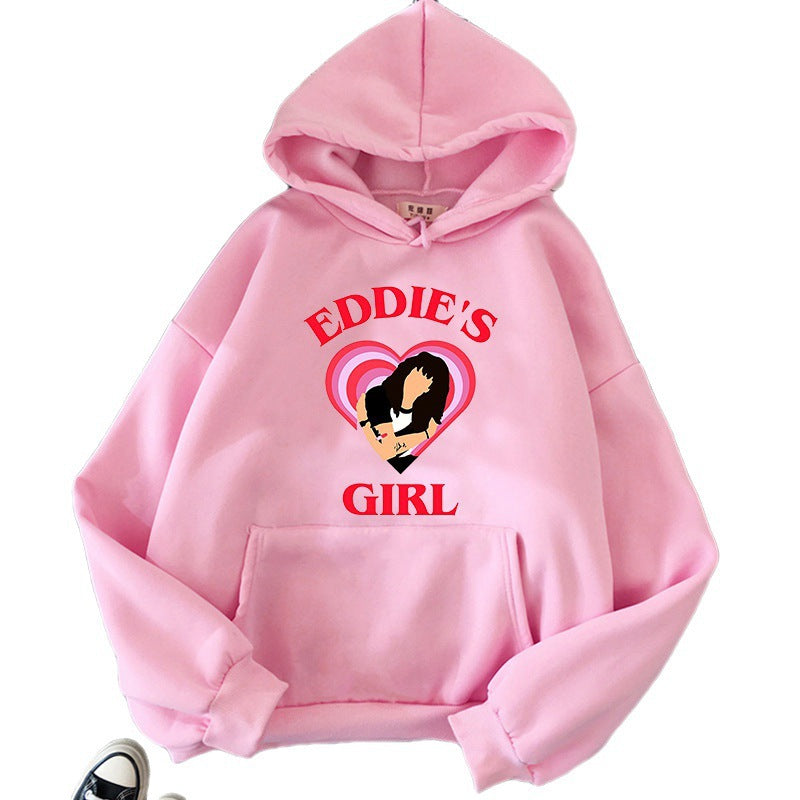 Stranger Things Hoodie Stranger Things 4 Peripheral Printed Hoodie Brushed Hoody Female
