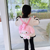 My Melody Plush Plush Rabbit Children's Backpack Cute Boys and Girls Small Backpack 2-6 Years Old Children's Toy Decoration Bag Kulomi