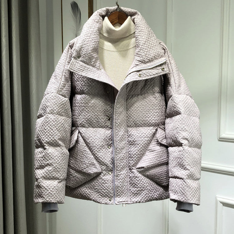 Women Winter Coats Puffer Jacket Down Coat Winter Down Jacket Women's Short Thick Loose White Duck Down