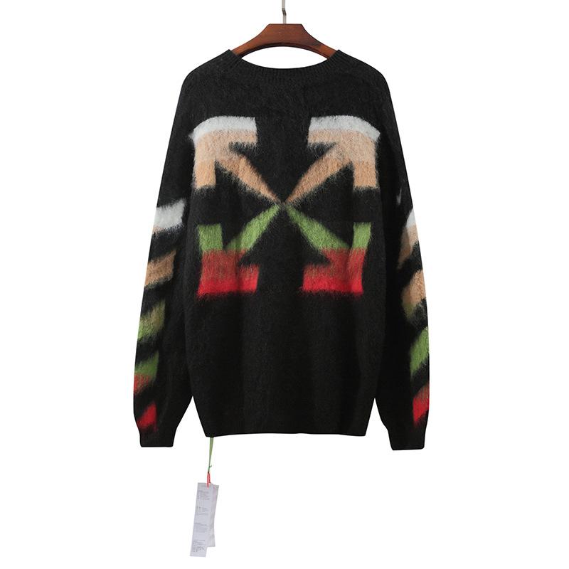 Men's Sweater Plus Size Keep Warm Autumn and Winter Casual Fashionable Arrow Gradient Owt