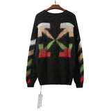 Men's Sweater Plus Size Keep Warm Autumn and Winter Casual Fashionable Arrow Gradient Owt