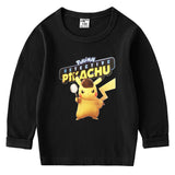 Children Pokemon Pikachu Hoodie Spring and Autumn Bottoming Shirt Boys' T-shirt