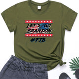 Let's Go Brandon T Shirts Brandon Printed Short-Sleeved T-shirt Women's Bottoming Shirt