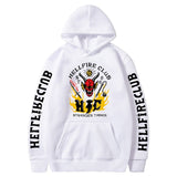 Stranger Things Hellfire Club Hoodie Print Pattern Hoodie Fleece-Lined