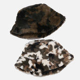 Leopard Fur Hat Autumn and Winter Fisherman Hat