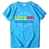 Let's Go Brandon T Shirt Printed Short-Sleeved T-shirt Women's Loose Cotton Top